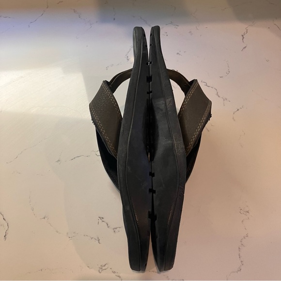 OluKai Ohana Men's Dark Grey Flip-Flops Size 7 - Picture 7 of 11